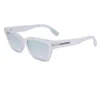 Lacoste Blue Rectangular Ladies Sunglasses L6002s 970 53 In Multi