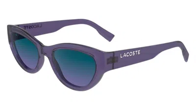 Lacoste Women's L6013s Sunglasses In Transparent Purple/blue Gradient