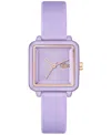 Lacoste Women's  12.12 Flow Purple Silicone Strap Watch 26mm In Purple