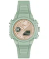 Lacoste Women's Lc33 Green Silicone Strap Watch, 40mm In Green