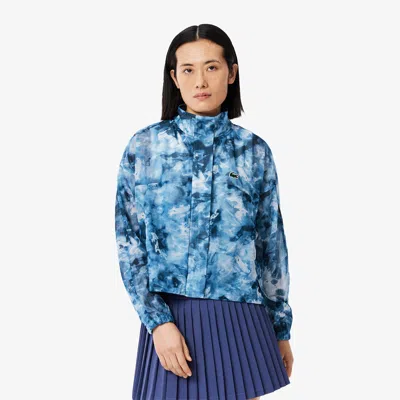 Lacoste Women's Lightweight Crocodile Print Tennis Jacket - 36 In Purple