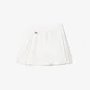 Lacoste Rubberised-logo Mini Tennis Skirt In White