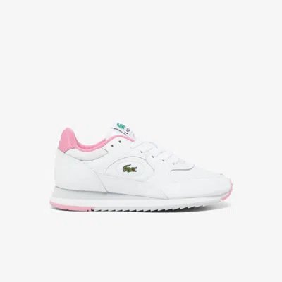 Lacoste Women's Linetrack Leather Sneakers - 8.5 In White