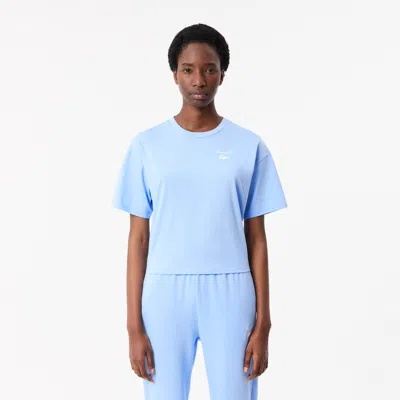 Lacoste Women's Cotton Logo T-shirt - 32 In Blue