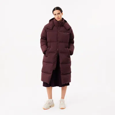 Lacoste Women's Long Oversized Down Jacket - 40 In Red