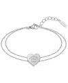 Lacoste Women's Love My Croc Ip Plated Bracelet In Silver