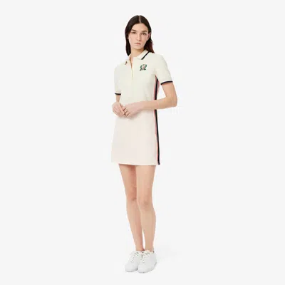 Lacoste Women's Made In France Slim Fit Polo Dress - 34 In Beige