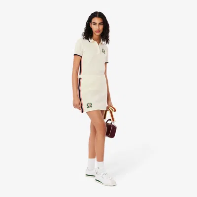 Lacoste Women's Made In France Textured Piqué Skirt - 36 In Beige