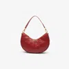 Lacoste Women's Maheki Embossed Leather Half Moon Bag - One Size In Red