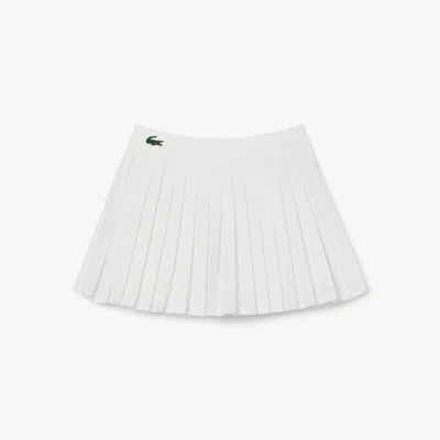 Lacoste Women's Miami Open Edition Ballgirl Tennis Skirt - 36 In White