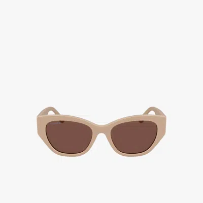 Lacoste Women's Monogram Acetate Rectangle Glasses - One Size In Beige