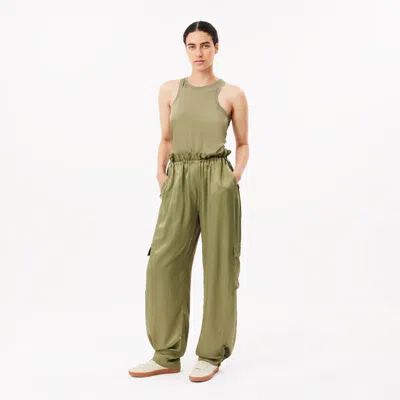 Lacoste Women's Oversized Cargo Pocket Pants - 36 In Green