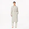 Lacoste Women's Oversized Denim Trench Coat - 36