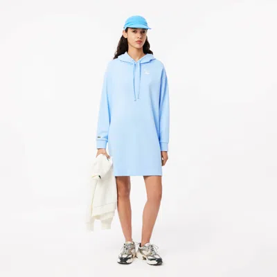 Lacoste Women's Oversized Fleece Sweatshirt Dress - 36 In Blue