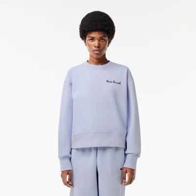 Lacoste Oversized Double Face Jogger Sweatshirt - 44 In Blue