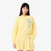 Lacoste Women's Oversized Pleated Print Sweatshirt - 38 In Yellow