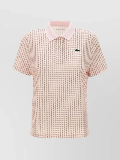LACOSTE WOMEN'S PATTERNED GOLF POLO SHIRT