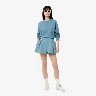 LACOSTE WOMEN'S PLEATED FLEECE SHORTS - 32