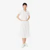 Lacoste Women's Pleated Lace Skirt - 32 In White