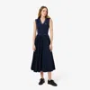 Lacoste Women's Pleated Maxi Skirt In Blue
