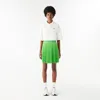 Lacoste Women's Elastic Waist Pleated Skirt - Xs In Green