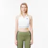Lacoste Polo Inspired Sport Bra In White
