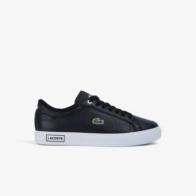 Lacoste Women's Powercourt Leather Sneakers - 7.5 In Black