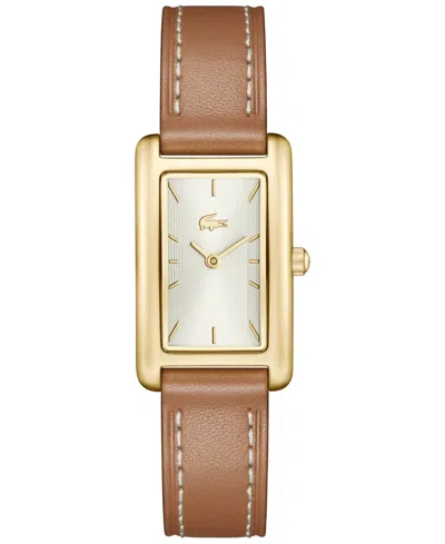 Lacoste Women's Quartz Crois L Leather Watch 19.4mm In Yellow Gold