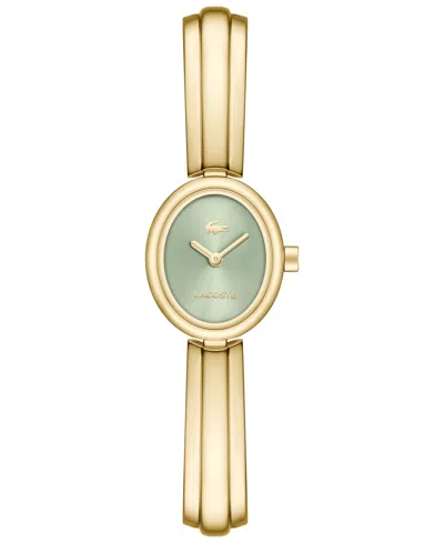 Lacoste Women's Quartz Suzanne Gold-tone Stainless Steel Bangle Bracelet Watch 18.5mm In Green