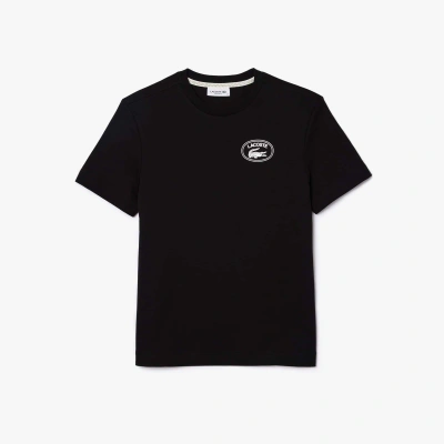 Lacoste Women's Regular Fit Signature Print T-shirt - 42 In Black