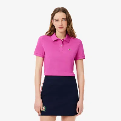 Lacoste Women's Regular Fit Supple Petit Piqué Polo - 48 In Pink