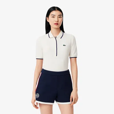 Lacoste Women's Regular Fit Tennis Heat Regulating Polo - 40 In White