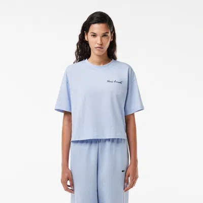 Lacoste Crop T In Blue