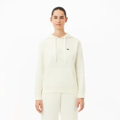 Lacoste Women's Relaxed Fit Piqué Hoodie - 36 In White