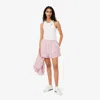 Lacoste Striped Poplin Shorts In Pink