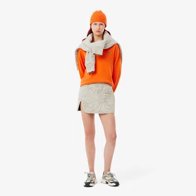 Lacoste Women's Reversible Embroidered Quilted Mini Skirt - 34 In White