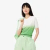 Lacoste Ombre-effect Short-sleeves Top In Green