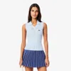 LACOSTE WOMEN'S SLEEVELESS STRETCH KNIT TENNIS POLO - 2 - 34/36