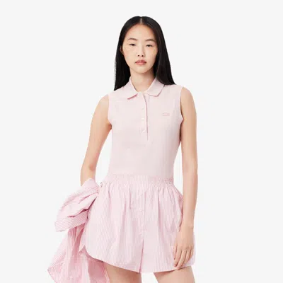 Lacoste Women's Slim Fit L.12.d Sleeveless Stretch Polo - 34 In Pink