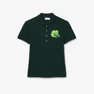 Lacoste Women's Slim Fit L.12.d Stretch Mini Piqué Polo - 32 In Green