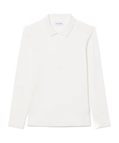 Lacoste Women's Slim Fit L.12.d Stretch Mini Piqué Polo In White