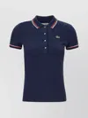 Lacoste Stretch Cotton Polo In Blue