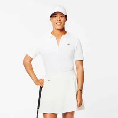 Lacoste Women's Slim Fit Ultra Dry Stretch Golf Polo - 40 In White