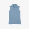 Lacoste Women's Slim Fit Uv Protect Stretch Golf Polo - 44 In Blue