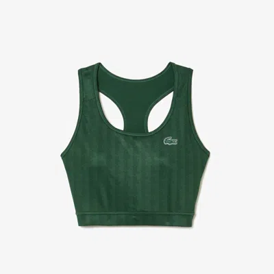 Lacoste Women's Sport Printed Sports Bra In Green
