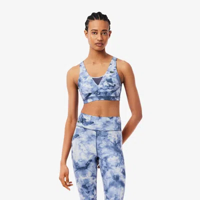 Lacoste Women's Sport Stretch Medium Support Bralette In Blue