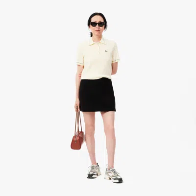 Lacoste Women's Straight Wool Skirt - 34 In Black