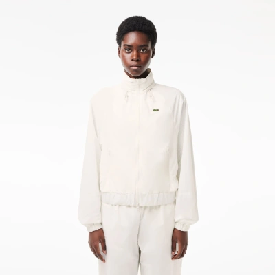 Lacoste Women's Nylon Track Jacket - 44 In White