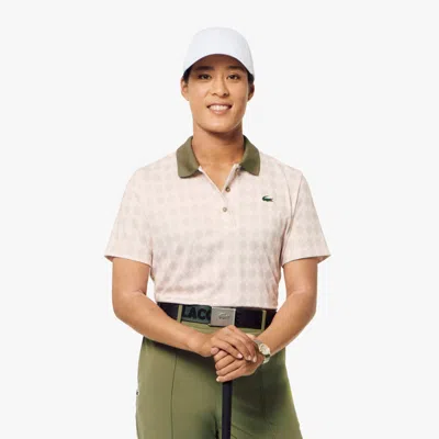 Lacoste Women's Regular Fit Uv Protect Golf Polo - 32 In Pink