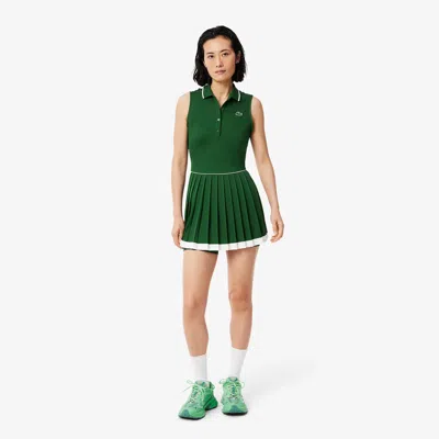 Lacoste Women's Ultra Dry Tennis Heritage Dress - 34 In Green